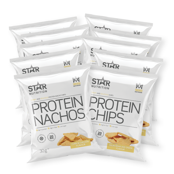 5 x Protein Chips + 5 x Protein nachos Star Nutrition